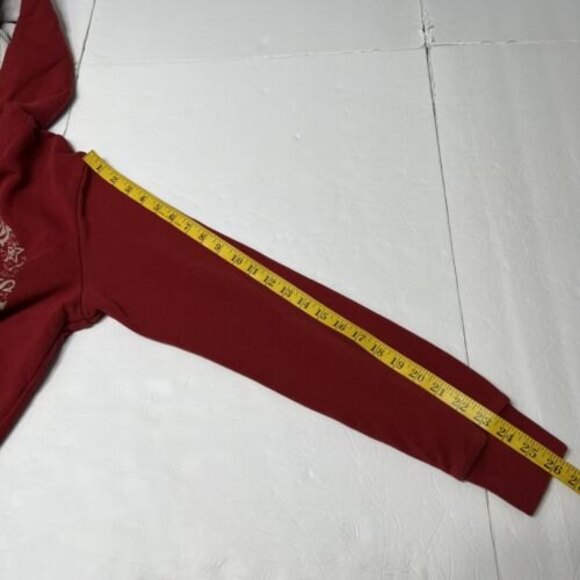 Denim Supply Ralph Lauren Mens Pullover Terry Hoodie Native Chief Size M Red - Picture 6 of 7